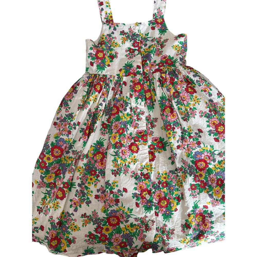Mini Boden white floral dress size 7-8